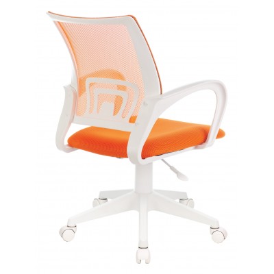 Кресло Бюрократ CH-W695NLT оранжевый TW-38-3 TW-96-1 сетка, ткань крестовина пластик пластик белый