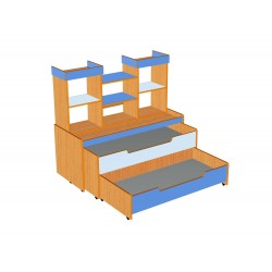 Кровать детская двухъярусная "Форт-2" выкатная (Серия РТ)