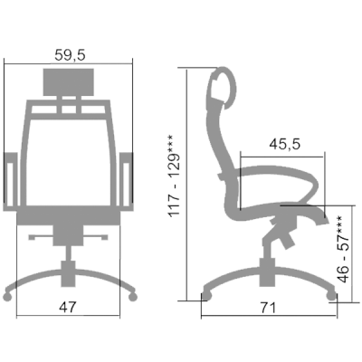 Кресло SkyLine KN-2 (С,Ch) с подголовником