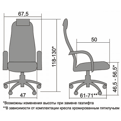Кресло Metta BK-8 хром